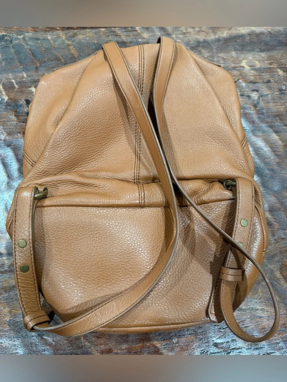 Luck Brand Tan Leather Backpack